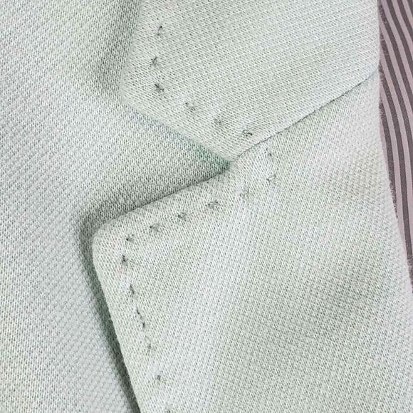 Talbots Blazer Jacket Womens Size 10 Stretch Knit Button Mint Green Lined - Picture 4 of 8